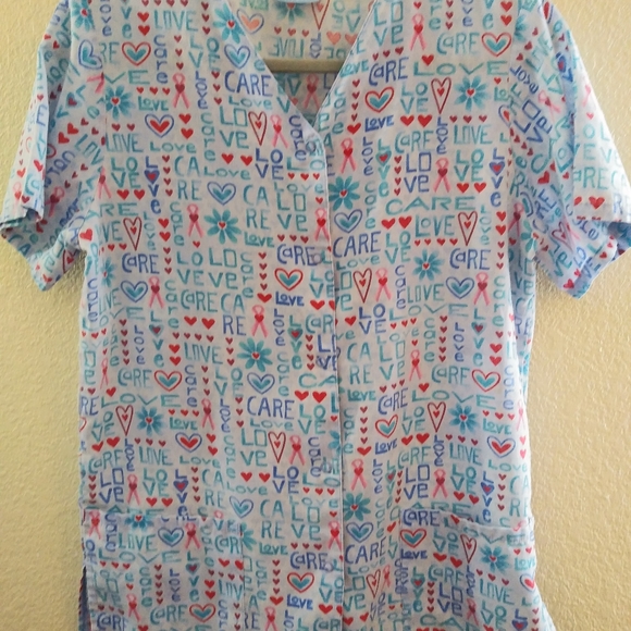 Scrub Top - (2/$10) Small Button Down - Picture 2 of 11